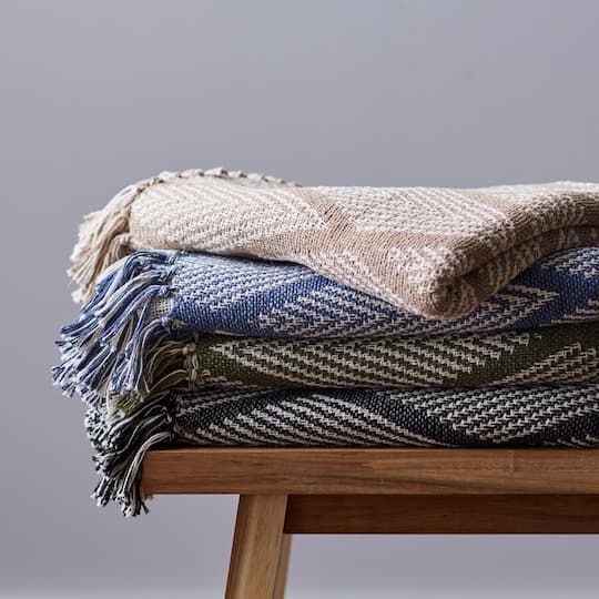 DII® Olive Green Tone Multi Diamond Throw